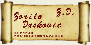 Zorilo Dašković vizit kartica